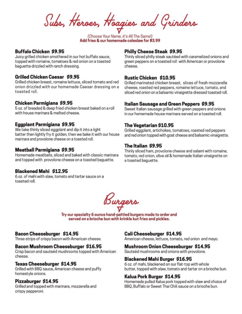 Menu Serpico's Maui Pizza and More. Pizza Restaurant in Pukalani, Maui